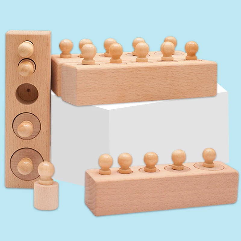 Montessori Knobbed Cylinder Blocks