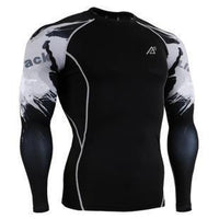 Thumbnail for Men's Printed Long-Sleeve Compression Shirt
