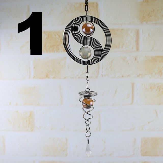 Spiral Wind Spinner with Crystal Ball
